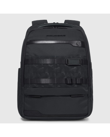 Piquadro Zaino medio pelle/tessuto PC 14'' | Blu Elegante